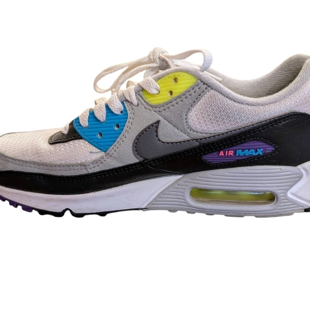 Nike Air Max 90 What The Men's 8.5 Multi-Color Patchwork Sneaker Authentic - Picture 7 of 10